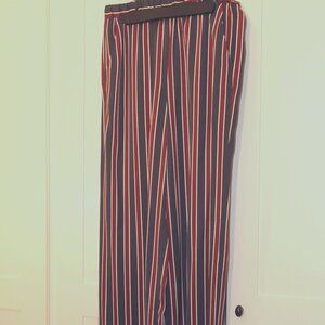 FRAME Striped Wide-Leg Pants – Size M